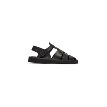 Sandale unisex  D034 - Piele naturala - Negru Sandale unisex  D034 - Piele naturala - Negru