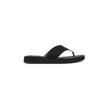Slapi barbatesti -  negru material textil Slapi barbatesti -  negru material textil