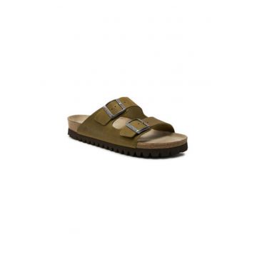 Slapi barbati  G105049 - Piele naturala - 40 EU - Kaki Slapi barbati  G105049 - Piele naturala - 40 EU - Kaki