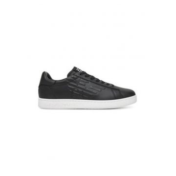Tenisi barbati - Emporio Armani  negru - piele naturala