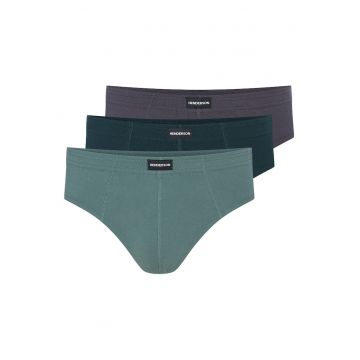 Slip barbati set de 3 perechi gri - verde Classic Slip barbati set de 3 perechi gri - verde Classic