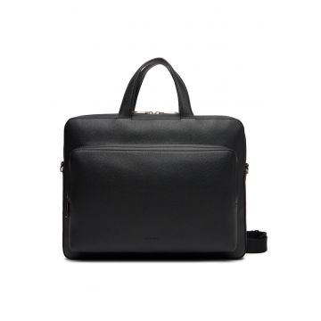 Geanta pentru laptop barbati -  piele ecologica - negru Geanta pentru laptop barbati -  piele ecologica - negru