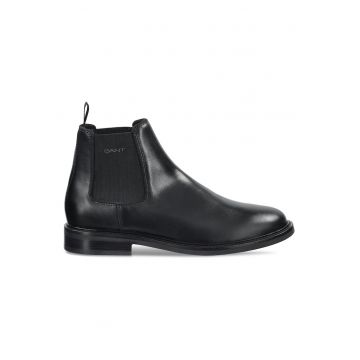 Ghete barbati -  piele naturala - negru -