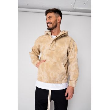 Hanorac cu fermoar scurt Beige 19007