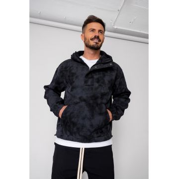 Hanorac cu fermoar scurt Black 19012