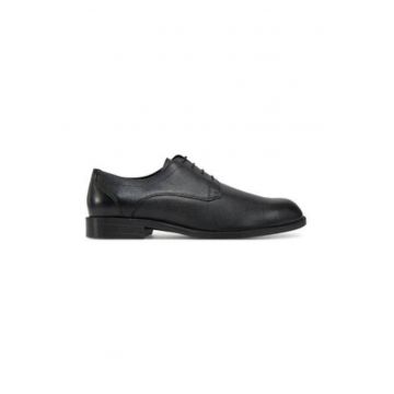 Pantofi barbatesti -  piele naturala - negru - inchidere cu sireturi - Pantofi barbatesti -  piele naturala - negru - inchidere cu sireturi -