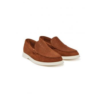 Pantofi barbati -  piele naturala - maro - slip-on Pantofi barbati -  piele naturala - maro - slip-on