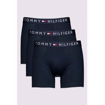 Set de boxeri din amestec de bumbac cu banda logo in talie - 3 perechi