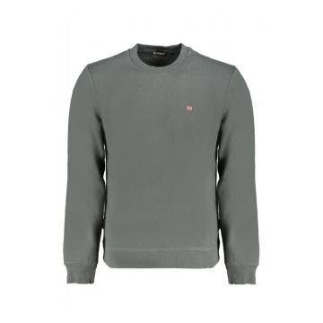 Bluza barbati cu logo - croiala Regular fit - decolteu la baza gatului - Verde inchis Bluza barbati cu logo - croiala Regular fit - decolteu la baza gatului - Verde inchis