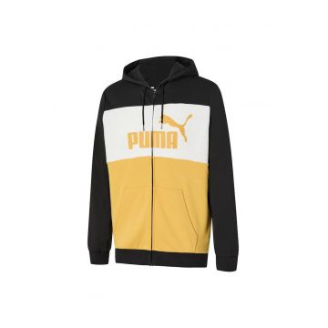 Bluza  pentru Barbati - ess+ colorblock full-zip hoodie tr - 676818-51 - Negru Bluza  pentru Barbati - ess+ colorblock full-zip hoodie tr - 676818-51 - Negru