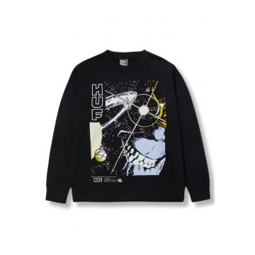 Bluza sport pentru barbati  bumbac - imprimeu grafic - cu maneca lunga - negru Bluza sport pentru barbati  bumbac - imprimeu grafic - cu maneca lunga - negru