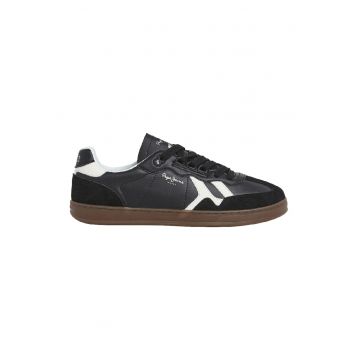 Pantofi sport din piele cu garnituri din piele intoarsa Pantofi sport din piele cu garnituri din piele intoarsa