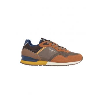 Pantofi sport low-cut cu garnituri din piele intoarsa Pantofi sport low-cut cu garnituri din piele intoarsa