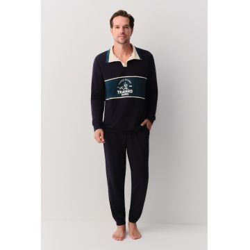 Pijama din amestec de bumbac si modal Pijama din amestec de bumbac si modal