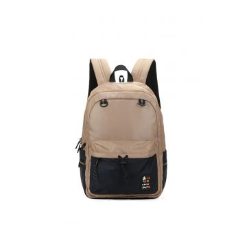 Rucsac unisex cu compartiment pentru laptop - Bej Rucsac unisex cu compartiment pentru laptop - Bej