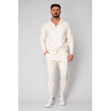 Set hanorac cu fermoar si pantalon Off White 19146 Set hanorac cu fermoar si pantalon Off White 19146