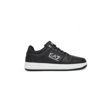 Tenisi barbati - Emporio Armani  piele ecologica - negru/alb Tenisi barbati - Emporio Armani  piele ecologica - negru/alb