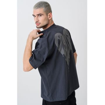 Tricou de bumbac organic cu imprimeu inima Trip Tricou de bumbac organic cu imprimeu inima Trip