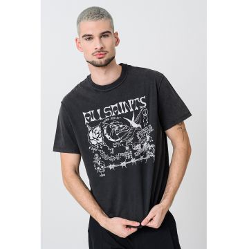 Tricou din bumbac organic cu imprimeu grafic Tricou din bumbac organic cu imprimeu grafic