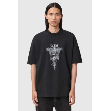 Tricou supradimensionat cu imprimeu grafic pe spate Swords Tricou supradimensionat cu imprimeu grafic pe spate Swords