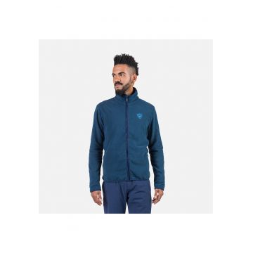 Bluza sport  Strawpile fleece - cu fermoar - pentru barbati - albastru inchis