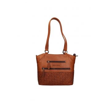 Geanta de piele cu bareta de umar Geanta de piele cu bareta de umar