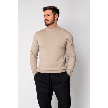 Pulover cu guler barbati Beige 19124 Pulover cu guler barbati Beige 19124