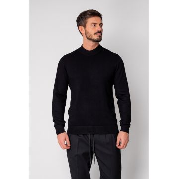 Pulover cu guler barbati Black 19132 Pulover cu guler barbati Black 19132