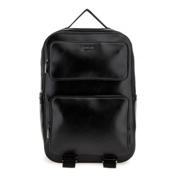 Rucsac din piele ecologica cu detaliu logo Rucsac din piele ecologica cu detaliu logo