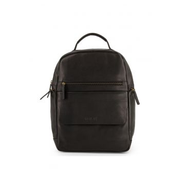 Rucsac din piele naturala cu buzunare multiple