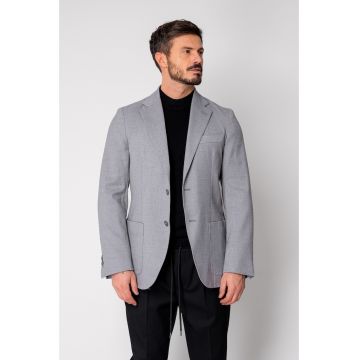 Sacou din mix de stofa cu lana Grey 19141 Sacou din mix de stofa cu lana Grey 19141