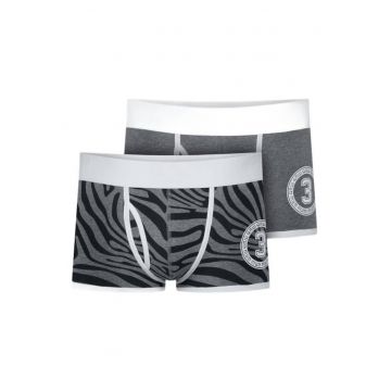 Boxeri Robert Kupisz x  set de 2 perechi gri-negru Boxeri Robert Kupisz x  set de 2 perechi gri-negru
