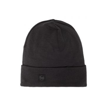 Caciula Unisex Merino Heavy Solid Black  One Size Caciula Unisex Merino Heavy Solid Black  One Size