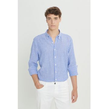 Camasa din amestec de in cu model in dungi Camasa din amestec de in cu model in dungi