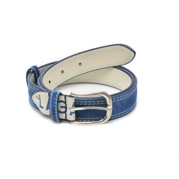 Curea LA GALERE albastra, 0771640, din piele intoarsa Curea LA GALERE albastra, 0771640, din piele intoarsa