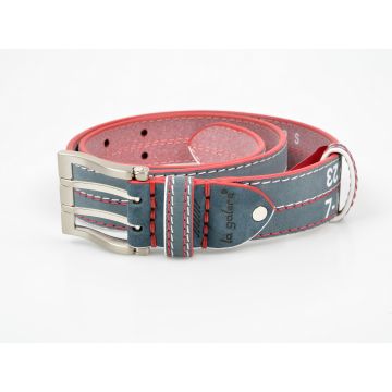 Curea LA GALERE albastra, 316169, din piele intoarsa Curea LA GALERE albastra, 316169, din piele intoarsa