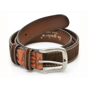 Curea LA GALERE maro, 0571640, din piele intoarsa Curea LA GALERE maro, 0571640, din piele intoarsa