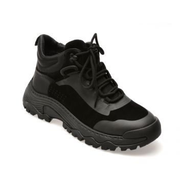 Ghete GRYXX negre, LN25, din piele naturala