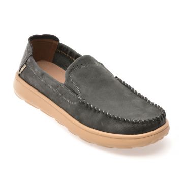 Mocasini GRYXX gri, 98052, din piele naturala Mocasini GRYXX gri, 98052, din piele naturala
