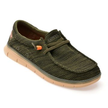 Mocasini GRYXX kaki, 40083, din material textil