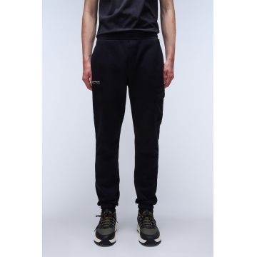 Pantaloni de trening din amestec de bumbac cu buzunar lateral cu clapa Pantaloni de trening din amestec de bumbac cu buzunar lateral cu clapa