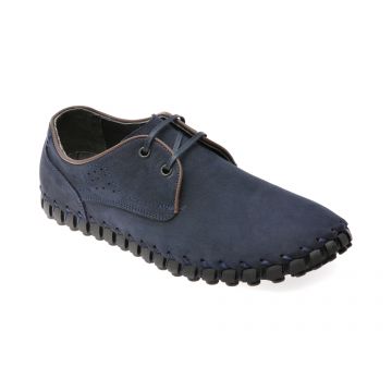 Pantofi GRYXX bleumarin, 71616, din nabuc Pantofi GRYXX bleumarin, 71616, din nabuc