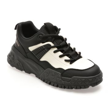 Pantofi sport GRYXX alb-negru, LN7, din piele naturala