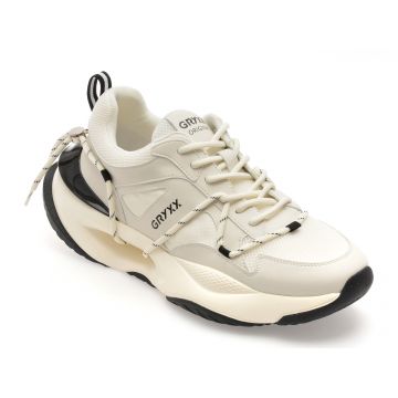 Pantofi sport GRYXX albi, LN31, din material textil Pantofi sport GRYXX albi, LN31, din material textil