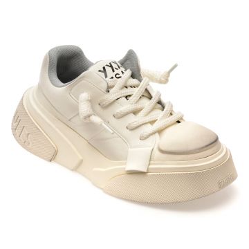 Pantofi sport GRYXX albi, Y003, din piele naturala
