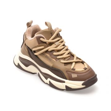 Pantofi sport GRYXX bej, F8930, din piele naturala