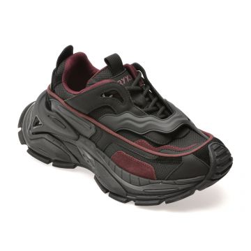 Pantofi sport GRYXX negri, 3832, din material textil si piele naturala