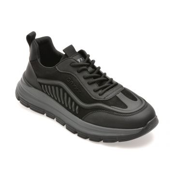 Pantofi sport GRYXX negri, 68035, din piele ecologica