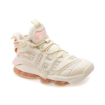 Pantofi sport NHOT albi, A358, din material textil