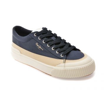 Pantofi sport PEPE JEANS bleumarin, BEN WASH, din material textil Pantofi sport PEPE JEANS bleumarin, BEN WASH, din material textil